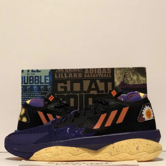 Men\'s Adidas Dame 8 Honoring Black Excellence Black/Purple Sneakers Sz 11.5 s-l400.jpg main image 2